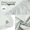 image:imageGrounding Sheets Queen Size 94 Organic Cotton 6 Conductive Silver Fitted 60x80x15 Gray with 15 Ft CordCrib Sheet  Off White
