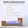 image:imageGrounding Sheets Queen Size 94 Organic Cotton 6 Conductive Silver Fitted 60x80x15 Gray with 15 Ft CordPillowcase  Off White