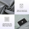 image:imageGrounding Sheets Queen Size 94 Organic Cotton 6 Conductive Silver Fitted 60x80x15 Gray with 15 Ft CordQueen  Gray
