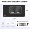 image:imageHooga Grounding Mat for Desk Feet amp Floor  Conductive Carbon Grounding Pad with 15 Ft Cord NonSlip Backing 24 x 16 Indoor Grounding Mat24x16 Pack of 2