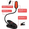 image:imagehooga Amber Book Light  Blue Light Blocking Reading Light for Bed Stepless Dimming Rechargeable ClipOn Night Light 1600K Amber amp 625nm Red LED for Night ReadingRed