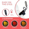 image:imagehooga Amber Book Light  Blue Light Blocking Reading Light for Bed Stepless Dimming Rechargeable ClipOn Night Light 1600K Amber amp 625nm Red LED for Night ReadingDual Red  Amber
