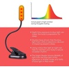 image:imagehooga Amber Book Light  Blue Light Blocking Reading Light for Bed Stepless Dimming Rechargeable ClipOn Night Light 1600K Amber amp 625nm Red LED for Night ReadingDual Red  Amber