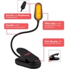 image:imagehooga Amber Book Light  Blue Light Blocking Reading Light for Bed Stepless Dimming Rechargeable ClipOn Night Light 1600K Amber amp 625nm Red LED for Night ReadingAmber Light