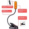 image:imagehooga Amber Book Light  Blue Light Blocking Reading Light for Bed Stepless Dimming Rechargeable ClipOn Night Light 1600K Amber amp 625nm Red LED for Night ReadingDual Red  Amber