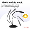 image:imagehooga Desk Lamp Blue Light Blocking 3 Modes Amber 1600K Red FullSpectrum 4000K Dimmable Rechargeable Eye Strain Relief Circadian Friendly