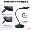 image:imagehooga Desk Lamp Blue Light Blocking 3 Modes Amber 1600K Red FullSpectrum 4000K Dimmable Rechargeable Eye Strain Relief Circadian Friendly