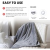 image:imagehooga Grounding Blanket for Improved Sleep Pain Relief Energy Inflammation Grounded Throw Earth Connected Bedding Conductive Silver Fiber Grounding Cord Included 50x60 Inch Throw60x80