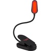 image:imagehooga Amber Book Light  Blue Light Blocking Reading Light for Bed Stepless Dimming Rechargeable ClipOn Night Light 1600K Amber amp 625nm Red LED for Night ReadingRed