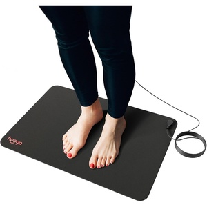 image:imageHooga Grounding Mat for Desk Feet amp Floor  Conductive Carbon Grounding Pad with 15 Ft Cord NonSlip Backing 24 x 16 Indoor Grounding Mat24x16
