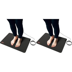 image:imageHooga Grounding Mat for Desk Feet amp Floor  Conductive Carbon Grounding Pad with 15 Ft Cord NonSlip Backing 24 x 16 Indoor Grounding Mat24x16 Pack of 2