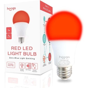 image:imageHooga Sleep Light Bulb  Blue Light Blocking Red Night Light 625nm for Healthy Sleep  Baby Nursery 1W LED 7W Replacement SingleRed
