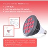 image:imagehooga Red Light Therapy Bulb 660nm amp 850nm Red amp Near Infrared Light 12 DualChip LEDs Targeted Light Bulb with Base amp Braided Power Cord for Home Wellness Routine HG24Red  Nir