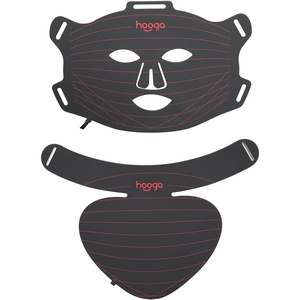 image:imageHooga Red Light Therapy Mask  LED Face amp Neck Light Therapy Mask Set 630nm 660nm Red amp 850nm Near Infrared Tri Chip LEDs Rechargeable Adjustable Comfortable FitFaceNeck Combo